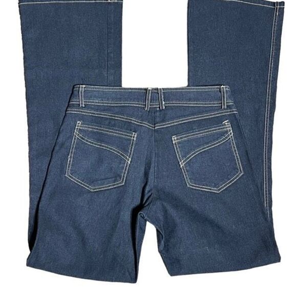 Cache Dark Wash Dressy Flared Leg Jeans Size 2 - Picture 1 of 4